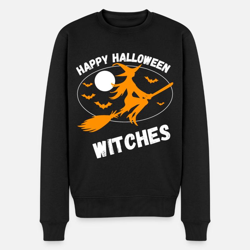 Joyeuses sorcières d'Halloween - Pull Premium bio Homme - noir