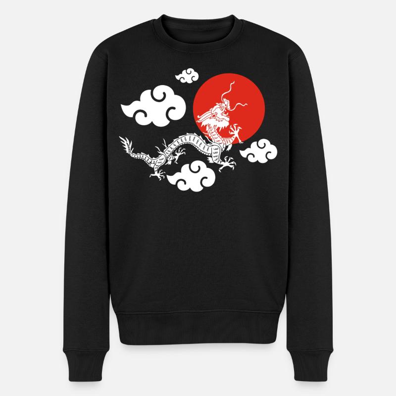 L'envol du dragon blanc - Pull Premium bio Homme - noir
