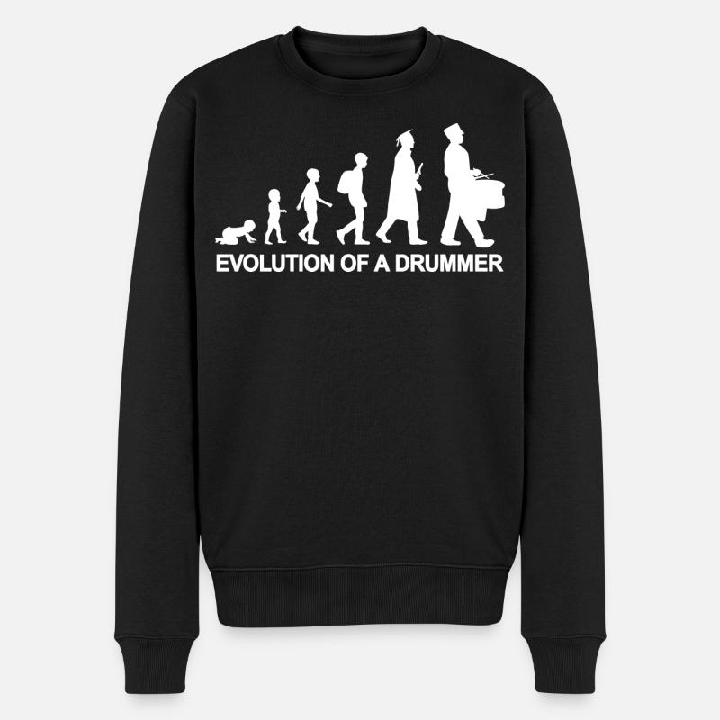 Drummer Evolution - Men's Premium Organic Jumper - black