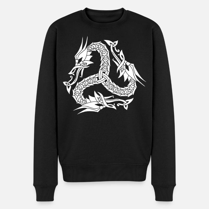 Hydre blanche celte - Pull Premium bio Homme - noir