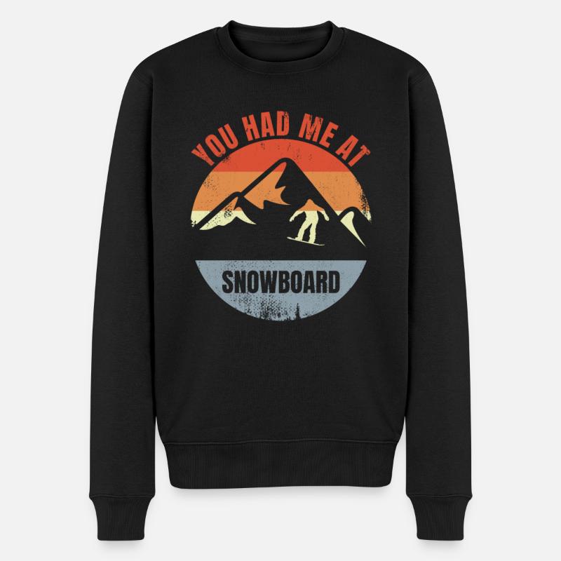 Blague de snowboarder - Pull Premium bio Homme - noir
