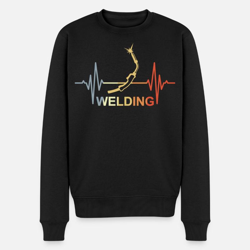 Ich liebe das Schweißen - Männer Premium Bio Pullover - Schwarz