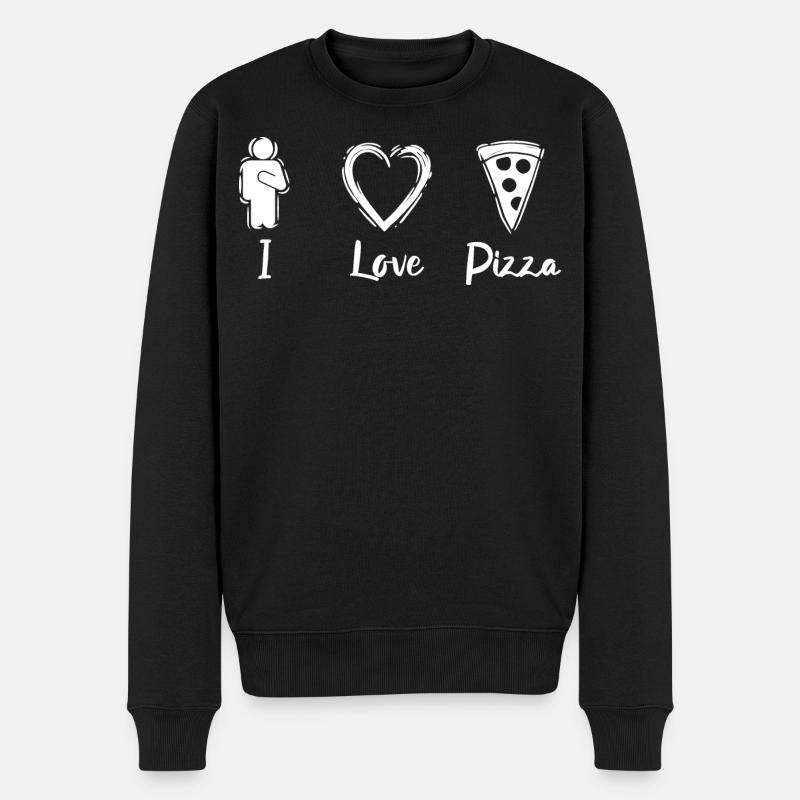 J’adore la pizza - Pull Premium bio Homme - noir