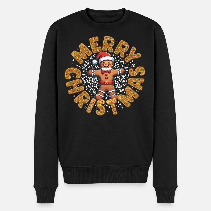 Frohe Weihnachten Design Vielseitige Feiertagsgrafiken - Männer Premium Bio Pullover - Schwarz