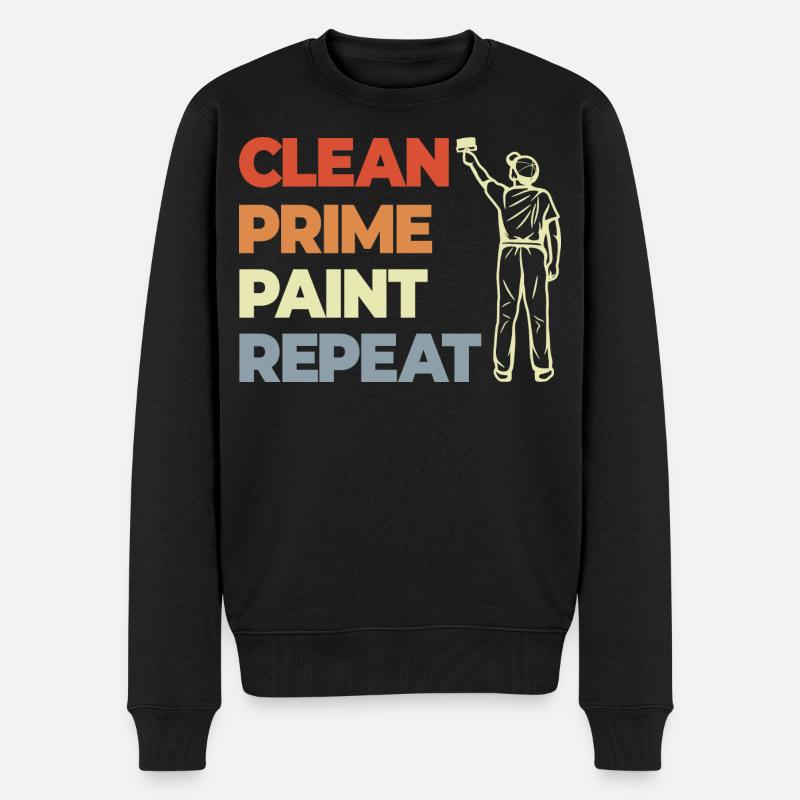 Répéter la peinture Clean Prime - Pull Premium bio Homme - noir