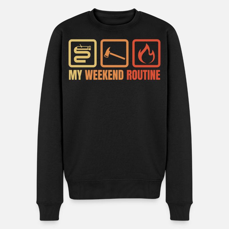 Week-end des pompiers - Pull Premium bio Homme - noir