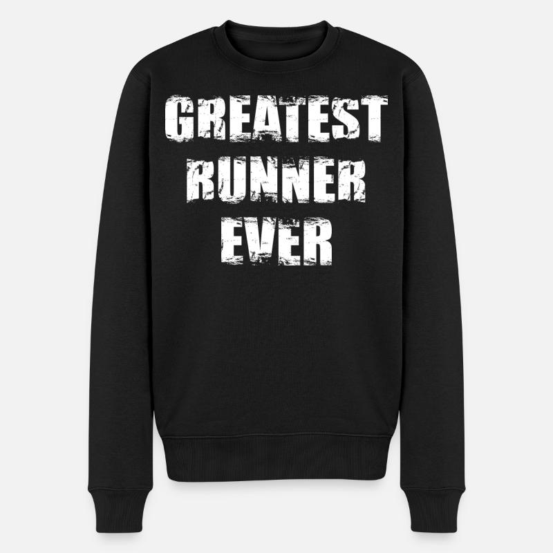 Bester Läufer - Männer Premium Bio Pullover - Schwarz