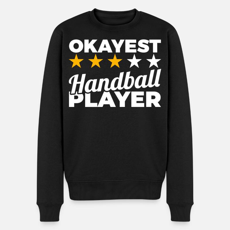 Durchschnittlicher Handballer - Männer Premium Bio Pullover - Schwarz