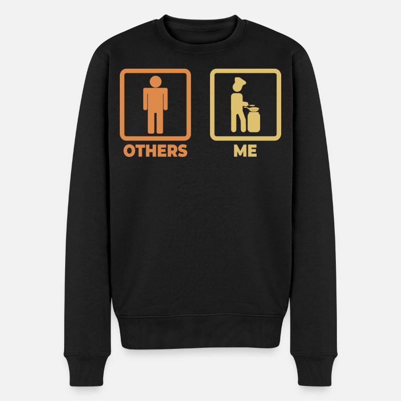 Koch Strichmännchen - Männer Premium Bio Pullover - Schwarz