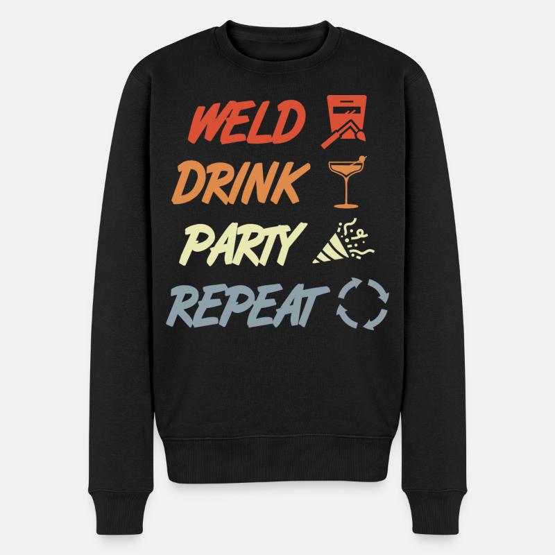 Souder Drink Party Répéter - Pull Premium bio Homme - noir