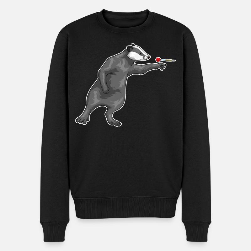 Fléchette blaireau - Pull Premium bio Homme - noir