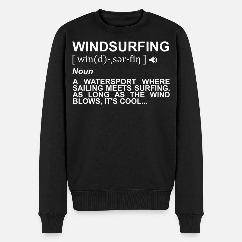 Windsurfen Definition - Männer Premium Bio Pullover - Schwarz