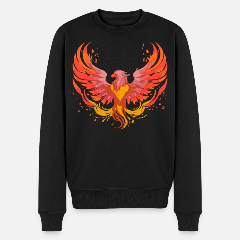 Phoenix Phönix - Männer Premium Bio Pullover - Schwarz