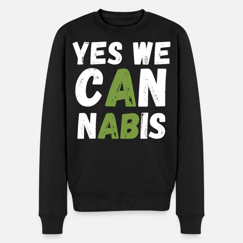 Yes We Cannabis! - Männer Premium Bio Pullover - Schwarz