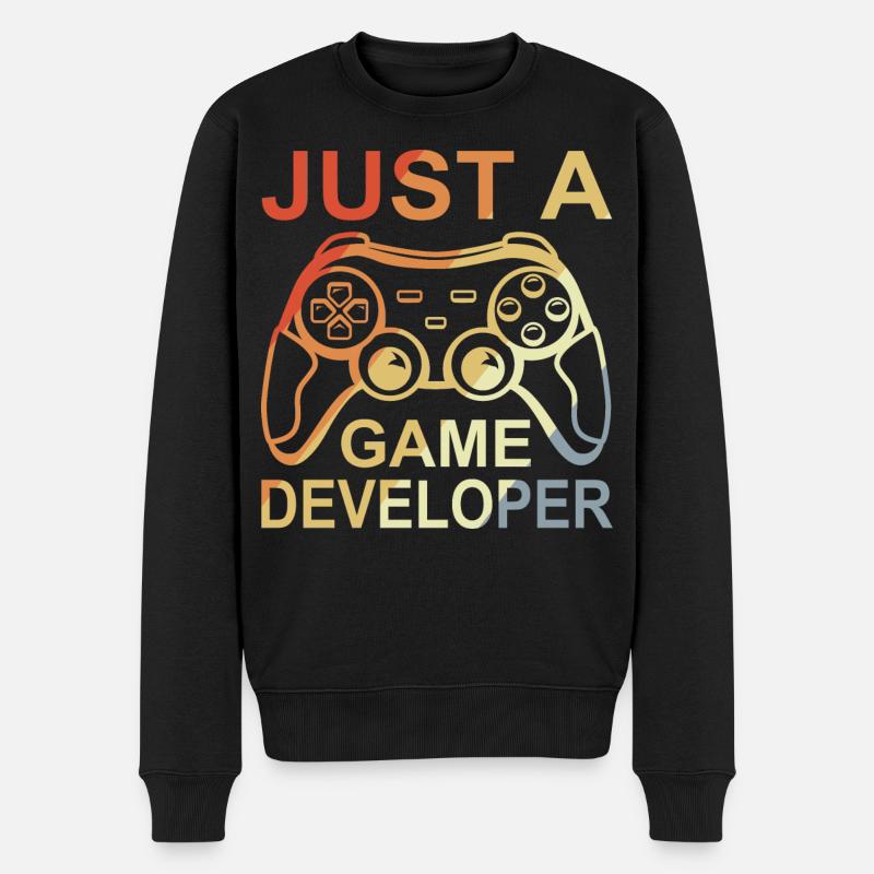 Spieleentwickler - Männer Premium Bio Pullover - Schwarz