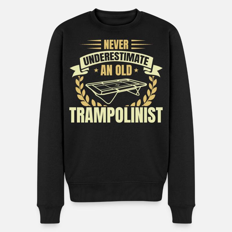 Trampolin Großvater - Männer Premium Bio Pullover - Schwarz