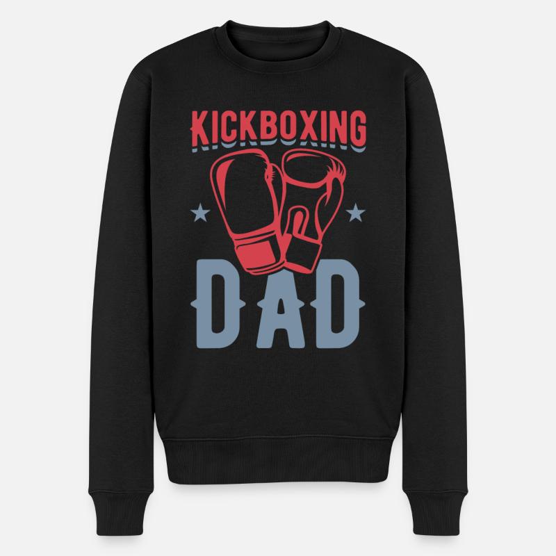 Kickboxing Dad - Männer Premium Bio Pullover - Schwarz