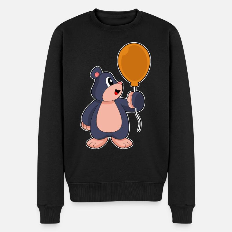 Ballon taupe - Pull Premium bio Homme - noir