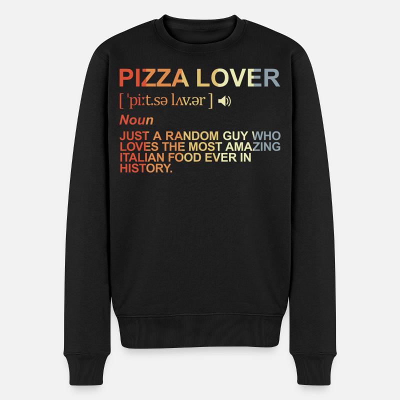 Définition de l’amateur de pizza - Pull Premium bio Homme - noir