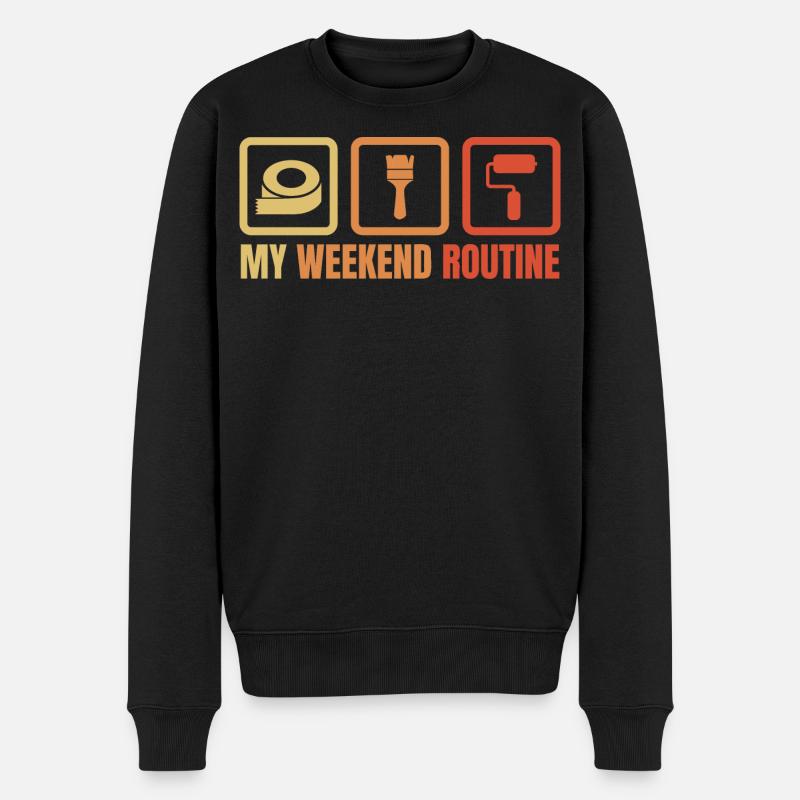 Week-end Peintre Varnisher - Pull Premium bio Homme - noir