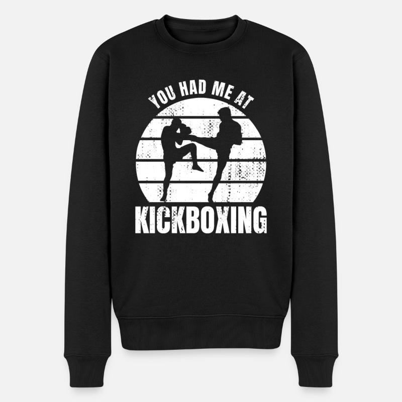 You Had Me At Kickboxing - Männer Premium Bio Pullover - Schwarz