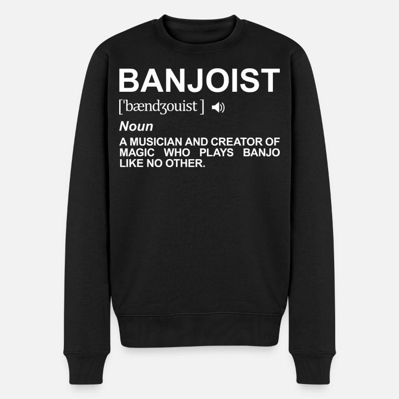 Banjospieler Definition - Männer Premium Bio Pullover - Schwarz