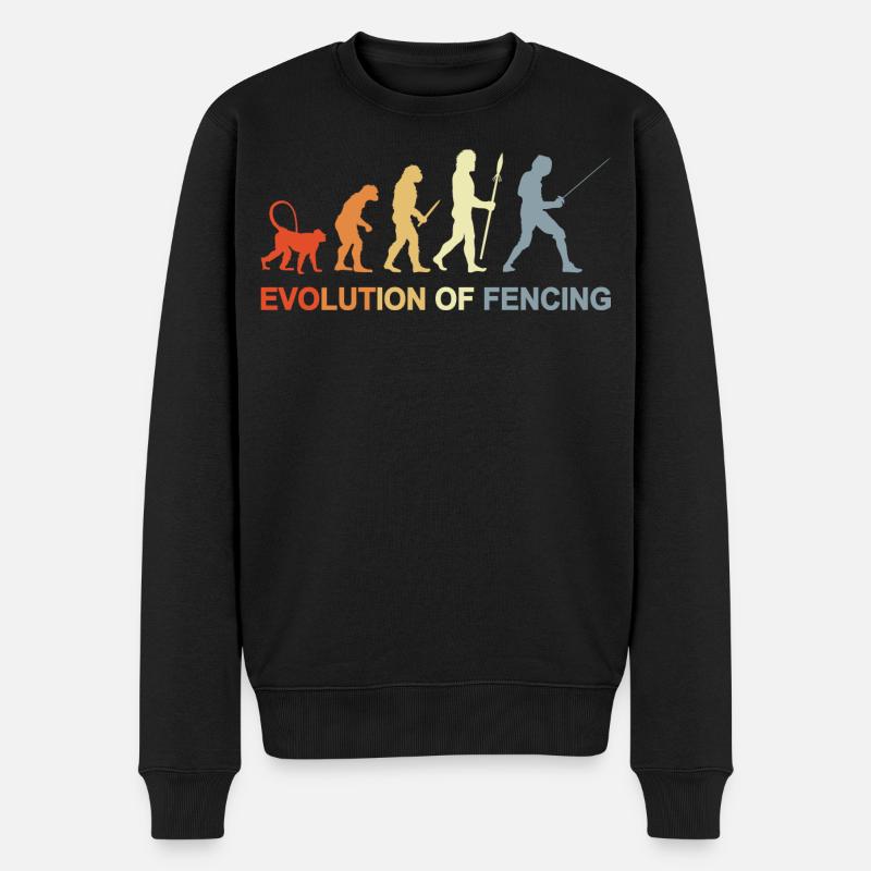 Évolution de l’escrime - Pull Premium bio Homme - noir