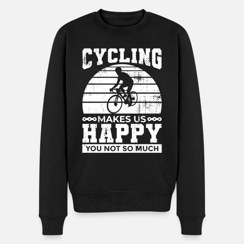 Radfahrer Witz - Männer Premium Bio Pullover - Schwarz
