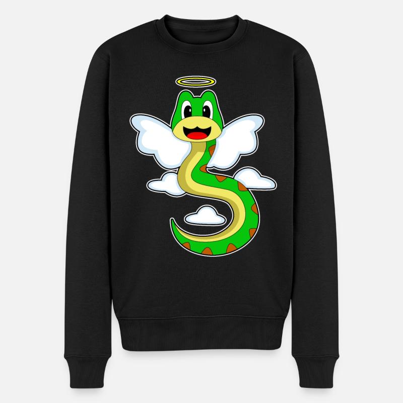 Serpent Ange Ailes d’Ange - Pull Premium bio Homme - noir