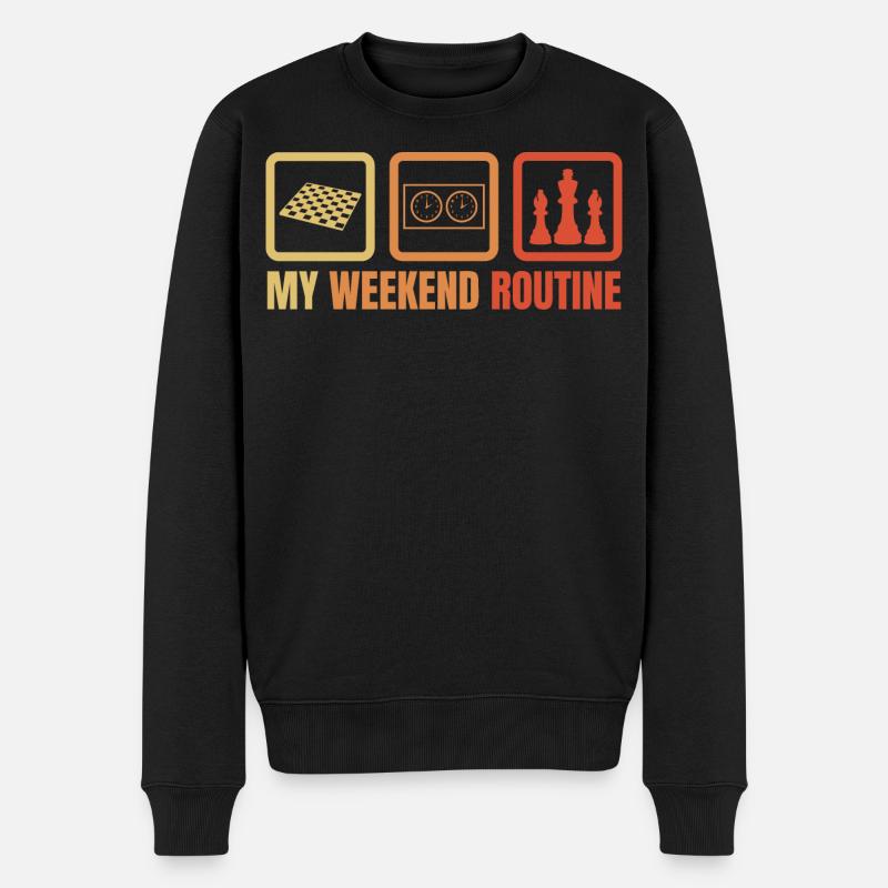 Week-end d’échecs - Pull Premium bio Homme - noir