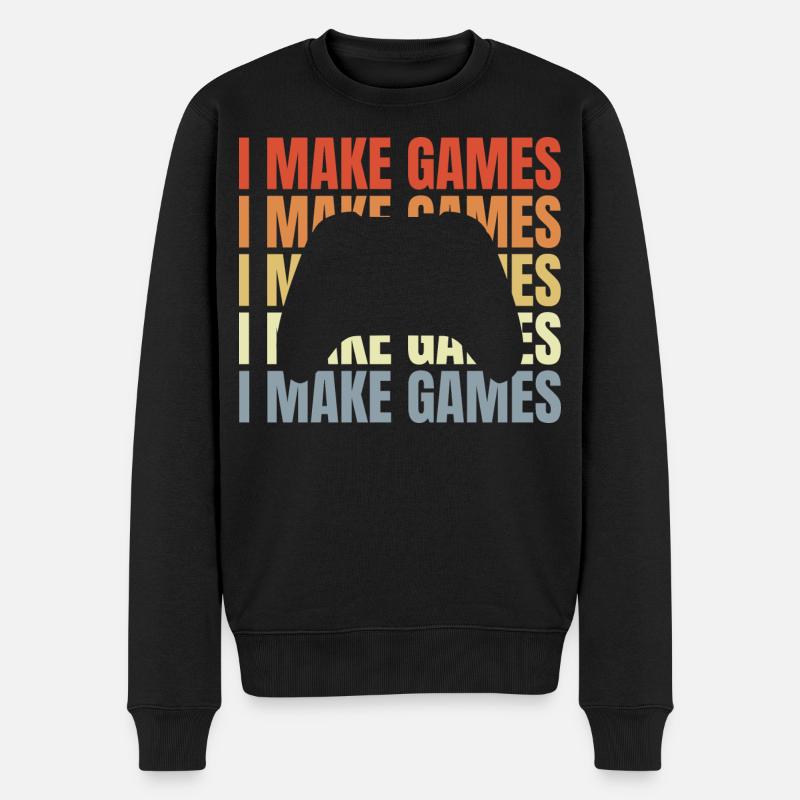 Spieleentwickler Spruch - Männer Premium Bio Pullover - Schwarz