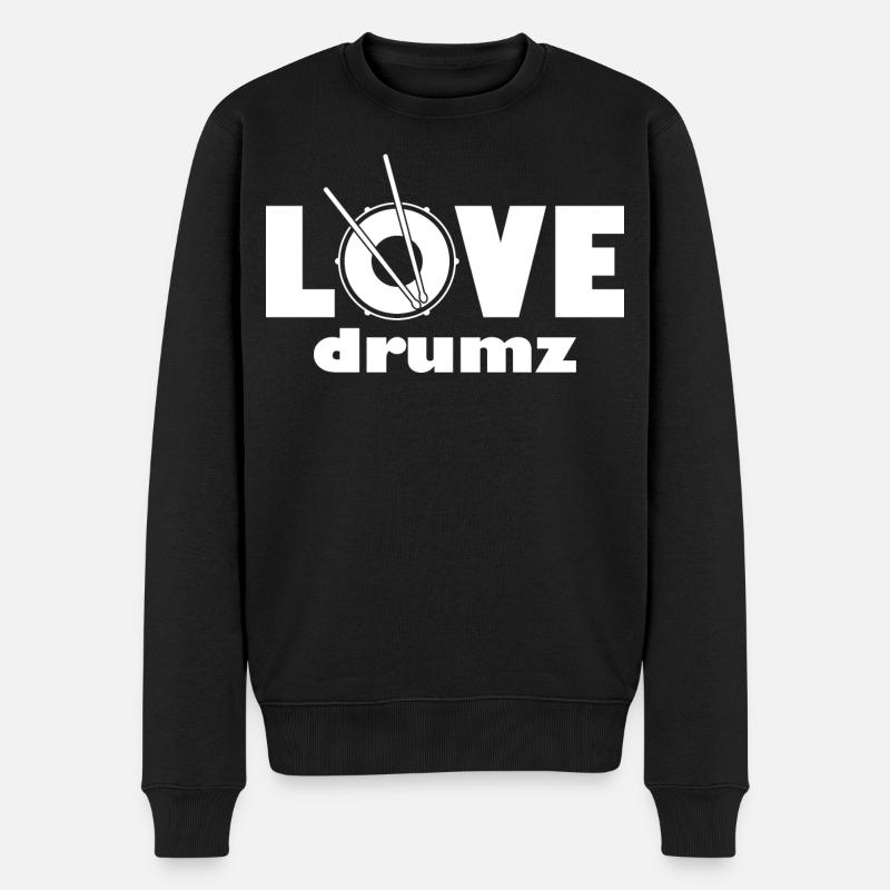 Love Drumz Heartbeat Conception graphique - Pull Premium bio Homme - noir