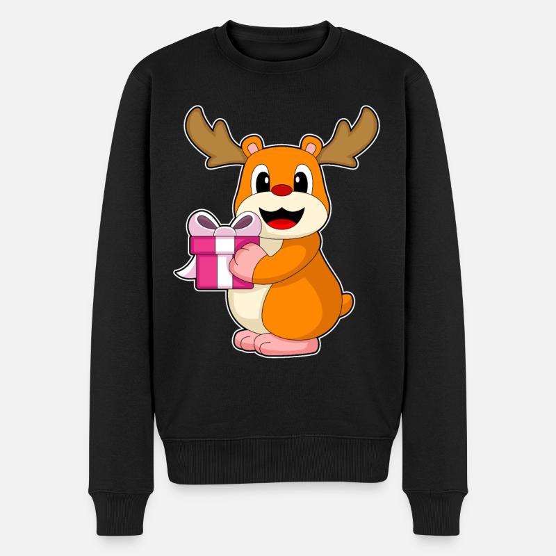 Hamster Weihnachten Paket - Männer Premium Bio Pullover - Schwarz