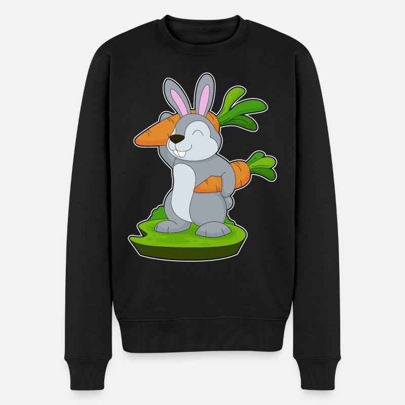 Carottes lapin - Pull Premium bio Homme - noir