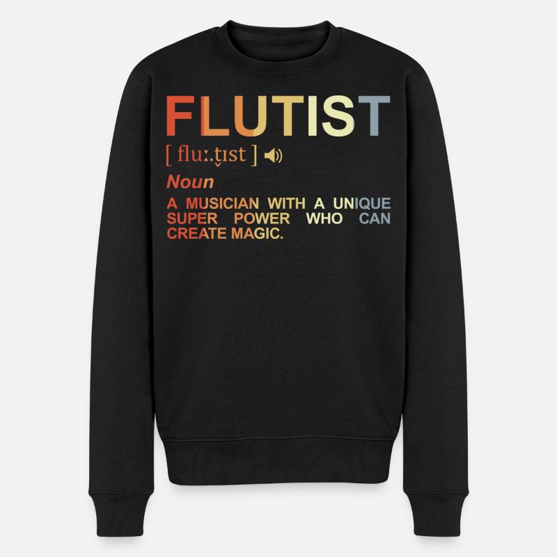 Signification du flûtiste - Pull Premium bio Homme - noir