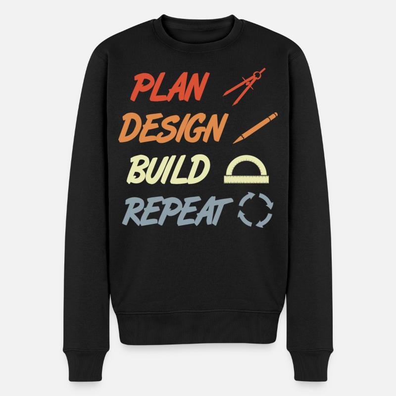 Calendrier des architectes - Pull Premium bio Homme - noir