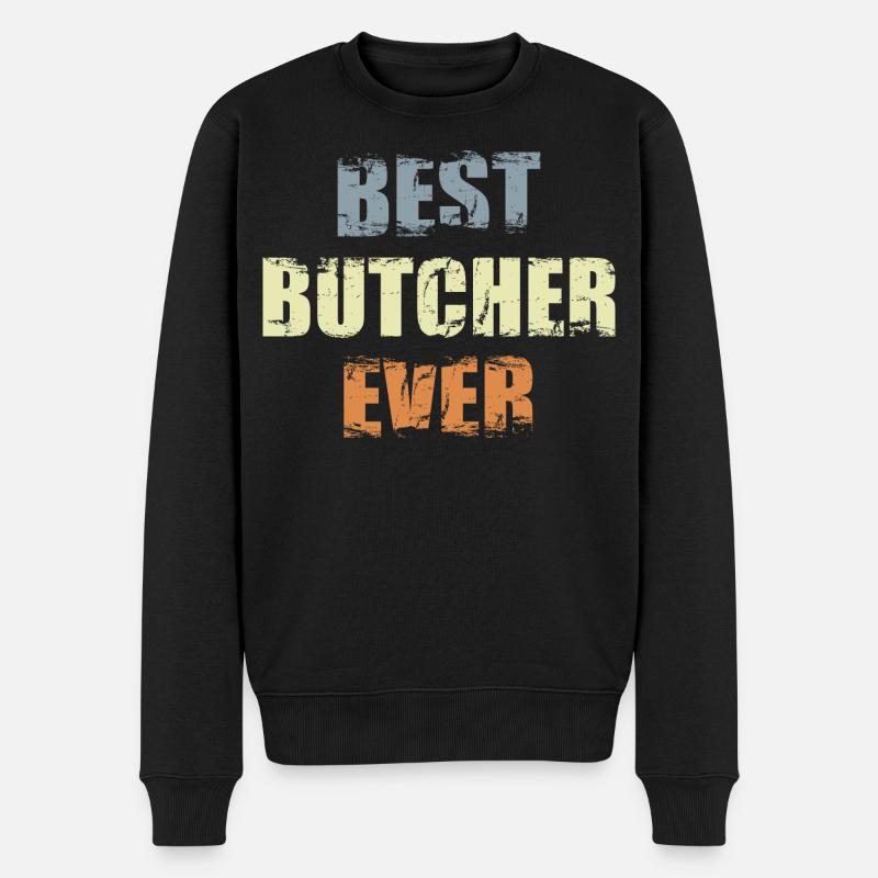 Bester Metzger aller Zeiten - Männer Premium Bio Pullover - Schwarz