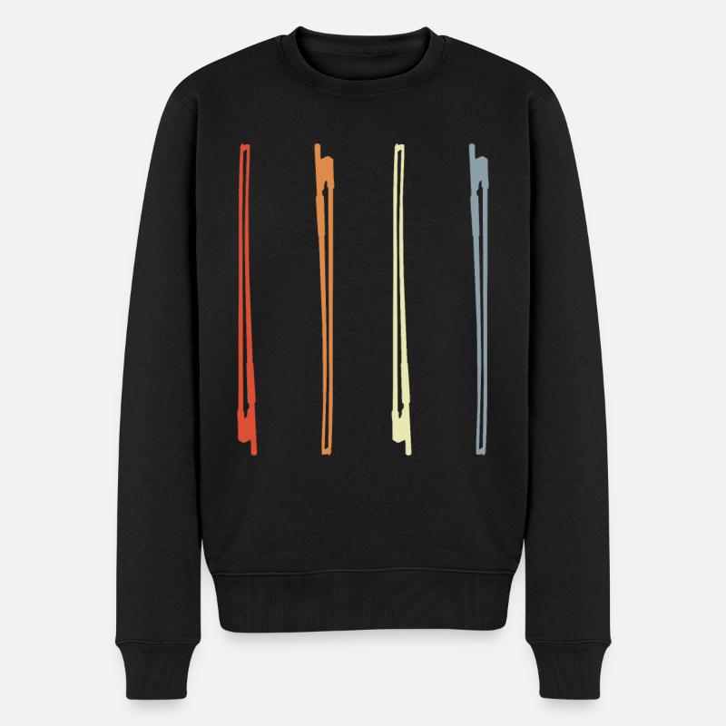 Dessin d’archet de violon - Pull Premium bio Homme - noir