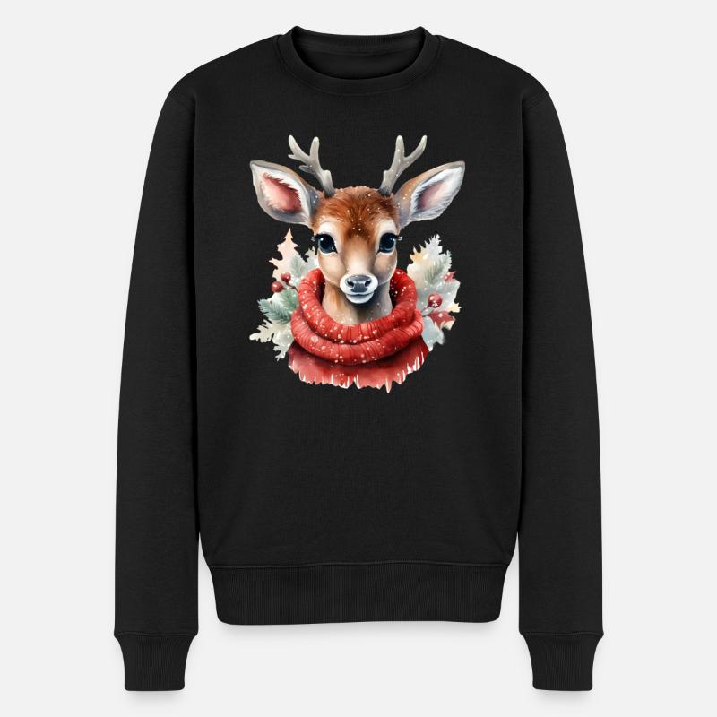 Noël de Reh Deer - Pull Premium bio Homme - noir
