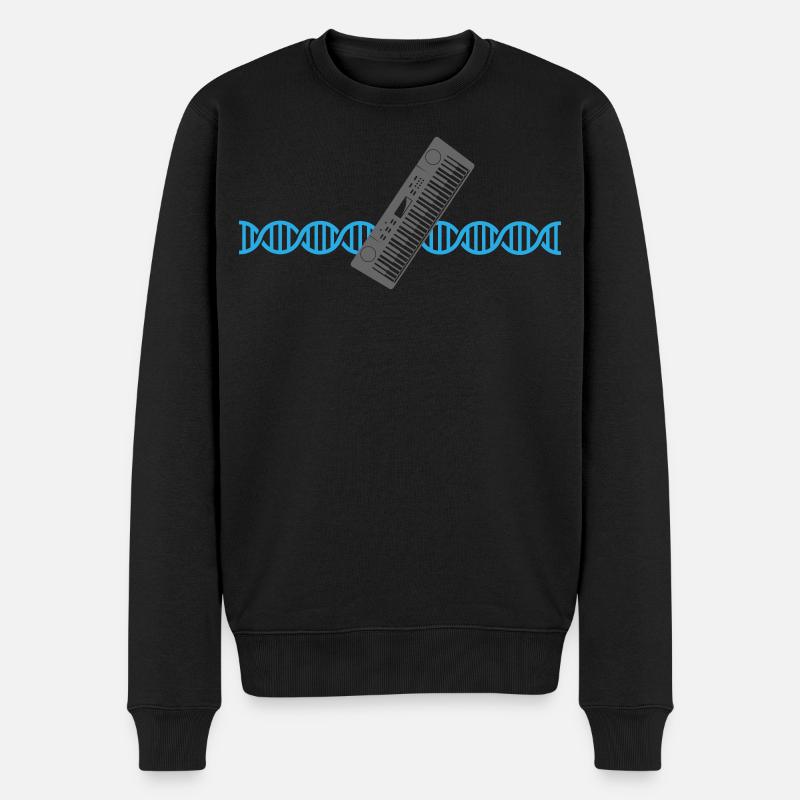 Clavier Piano Synthétiseur DNA | Couleurs modifiables - Pull Premium bio Homme - noir