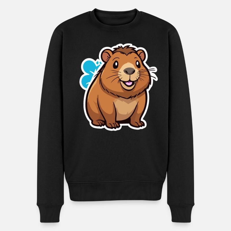 Capybara - Pull Premium bio Homme - noir