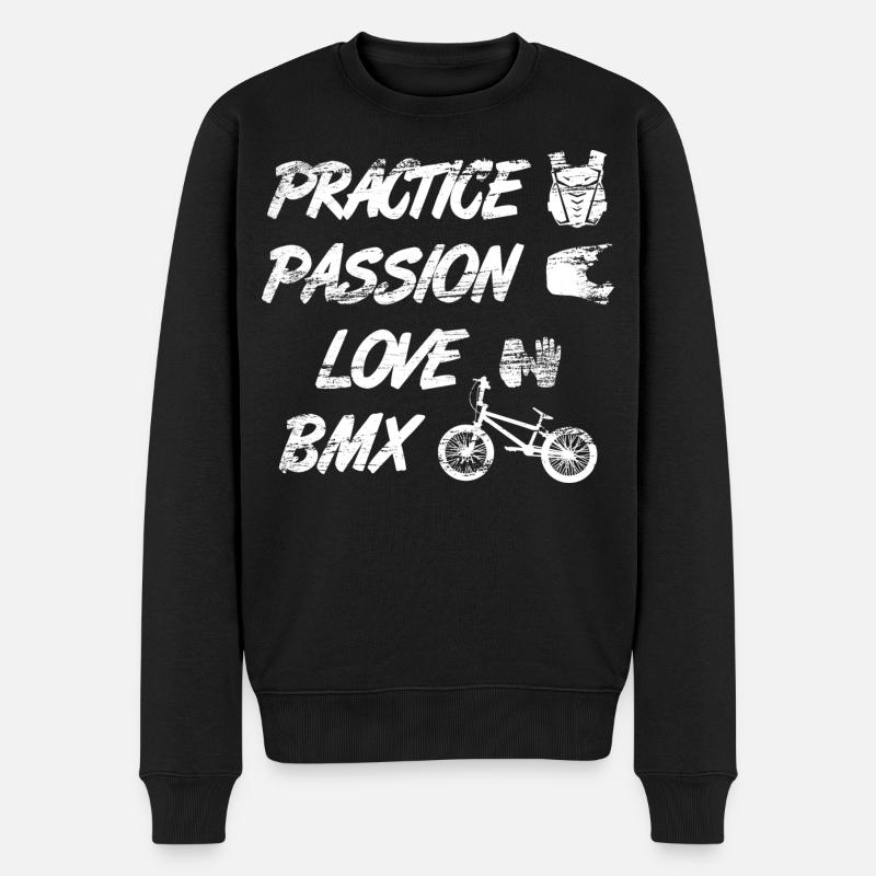 Dicton BMX de motivation - Pull Premium bio Homme - noir