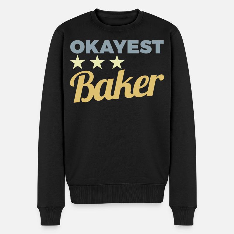 Durchschnittlicher Bäcker - Männer Premium Bio Pullover - Schwarz