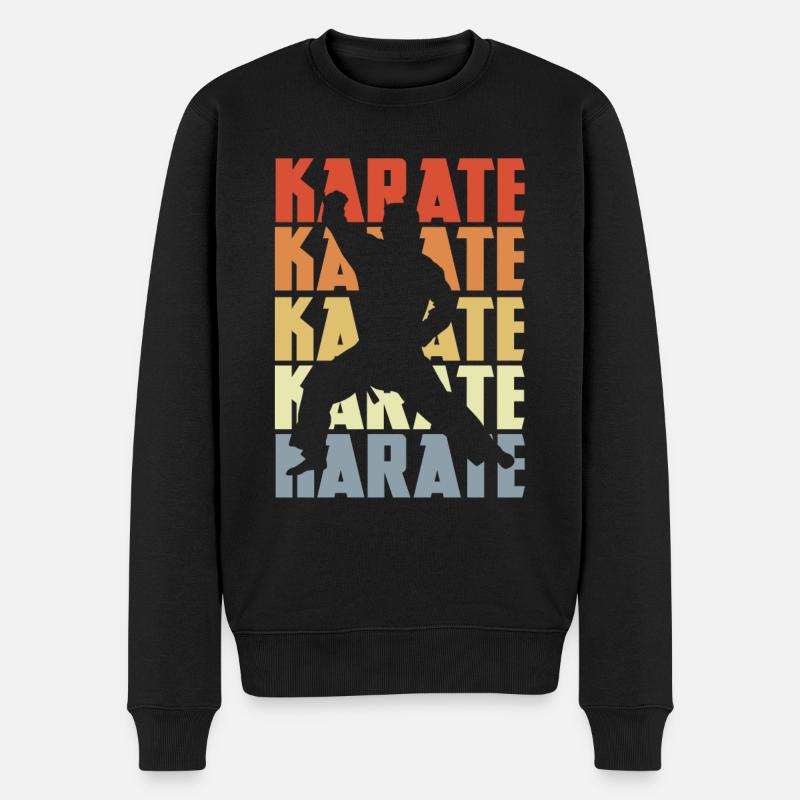 Karaté rétro - Pull Premium bio Homme - noir