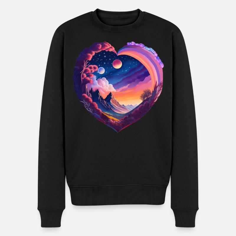 Sommernachtstraum - Männer Premium Bio Pullover - Schwarz