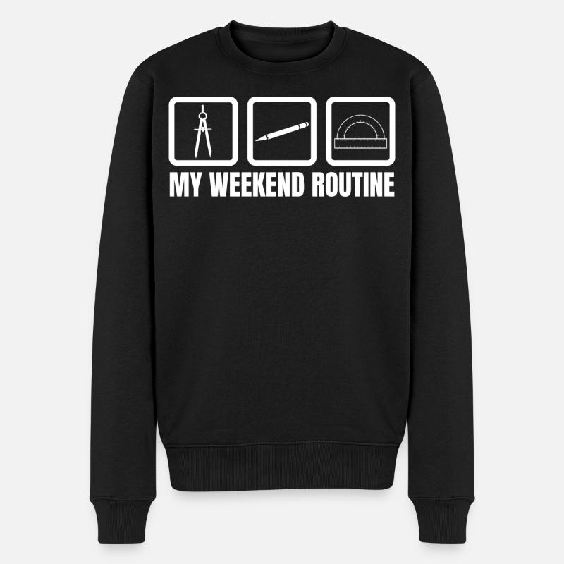 Routine du week-end de l’architecte - Pull Premium bio Homme - noir