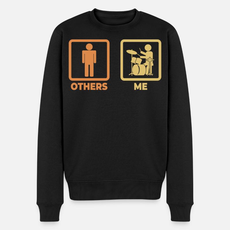 Figurine bâton de batteur - Pull Premium bio Homme - noir