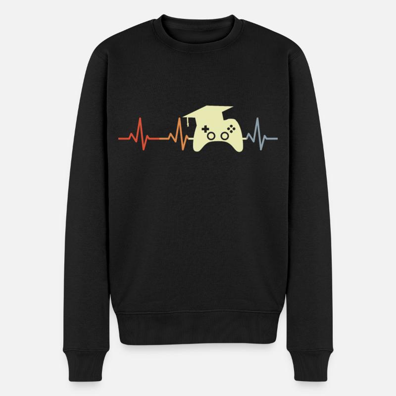Programmeur de jeux Heartbeat - Pull Premium bio Homme - noir