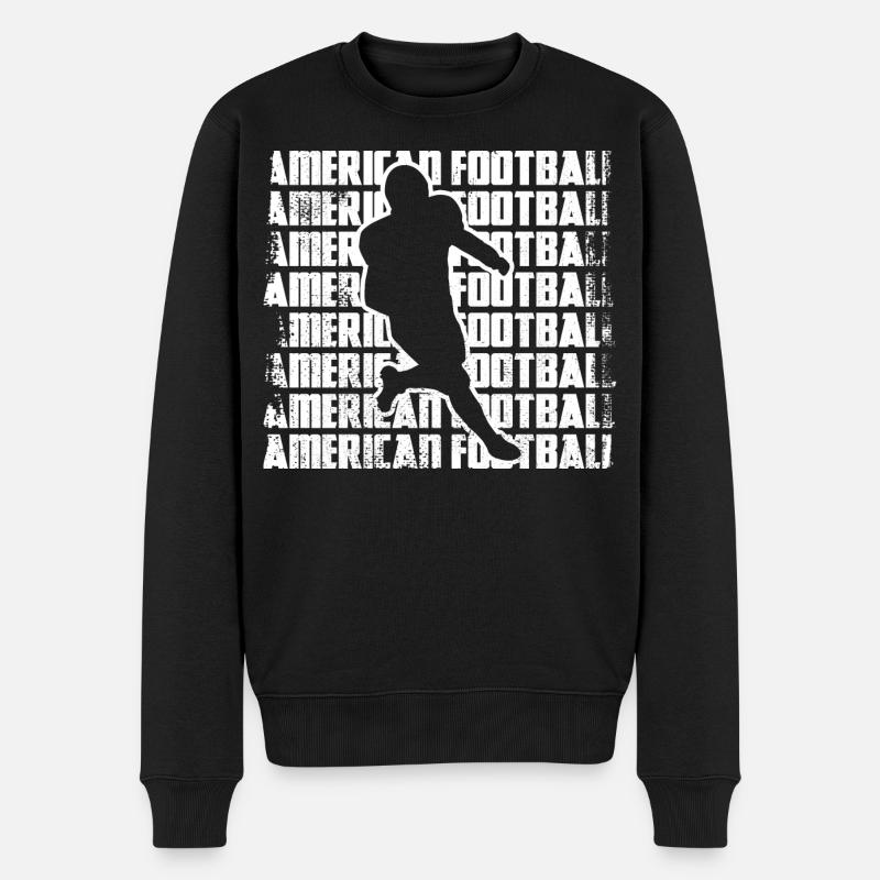 Joueurs de football américain - Pull Premium bio Homme - noir
