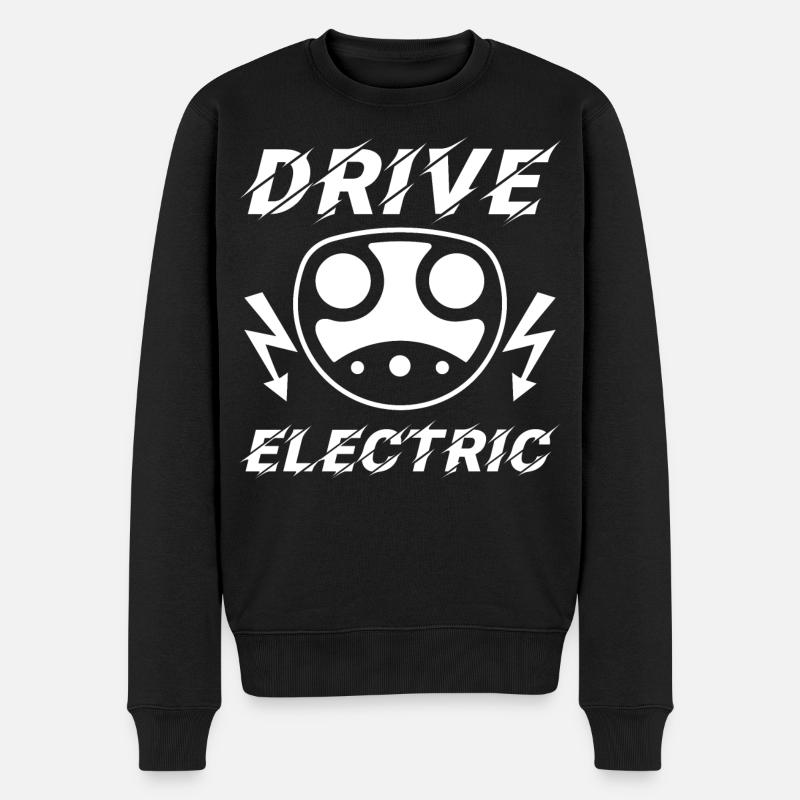 Drive Electric Supercharge - Elektro Auto Fans - Männer Premium Bio Pullover - Schwarz